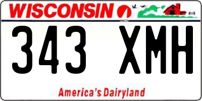 WI license plate 343XMH