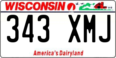 WI license plate 343XMJ