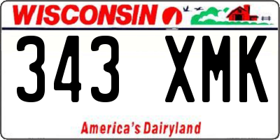 WI license plate 343XMK