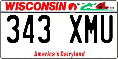 WI license plate 343XMU