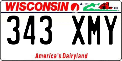WI license plate 343XMY