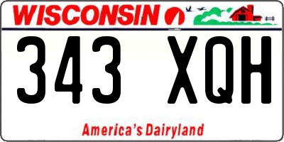 WI license plate 343XQH