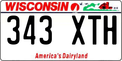 WI license plate 343XTH