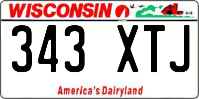 WI license plate 343XTJ