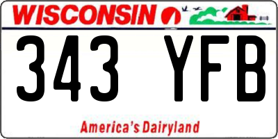 WI license plate 343YFB