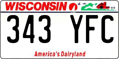 WI license plate 343YFC