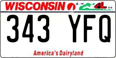 WI license plate 343YFQ