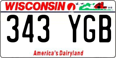 WI license plate 343YGB