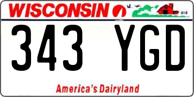WI license plate 343YGD