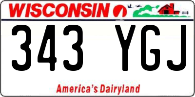 WI license plate 343YGJ