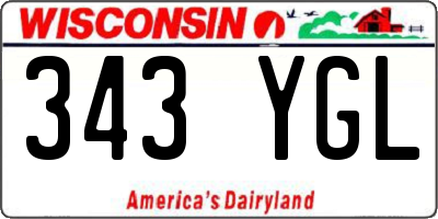 WI license plate 343YGL