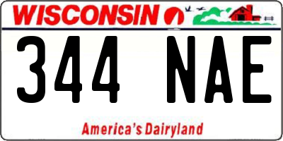 WI license plate 344NAE