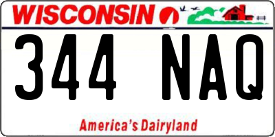 WI license plate 344NAQ