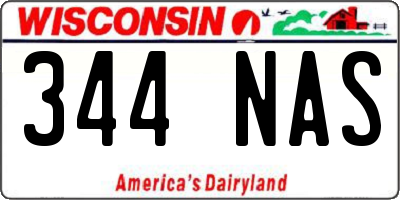 WI license plate 344NAS