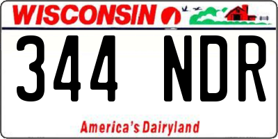 WI license plate 344NDR