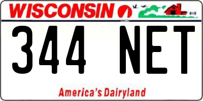 WI license plate 344NET