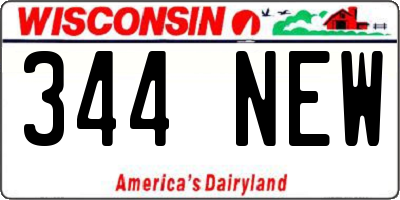 WI license plate 344NEW