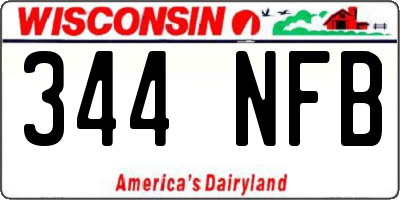 WI license plate 344NFB