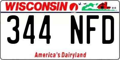 WI license plate 344NFD