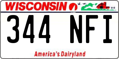 WI license plate 344NFI