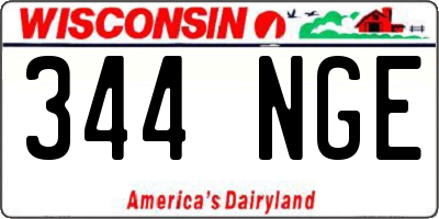 WI license plate 344NGE