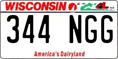 WI license plate 344NGG
