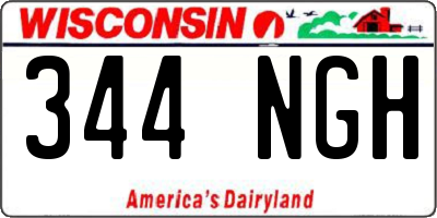 WI license plate 344NGH