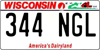 WI license plate 344NGL