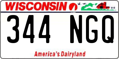 WI license plate 344NGQ