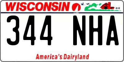 WI license plate 344NHA