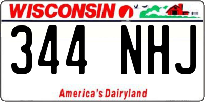 WI license plate 344NHJ