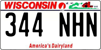 WI license plate 344NHN