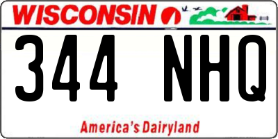 WI license plate 344NHQ