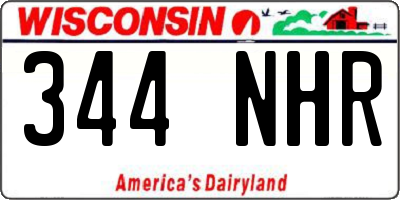 WI license plate 344NHR