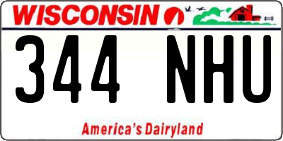 WI license plate 344NHU
