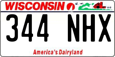 WI license plate 344NHX