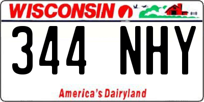WI license plate 344NHY