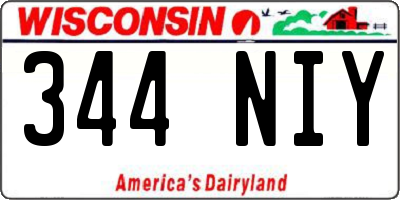 WI license plate 344NIY