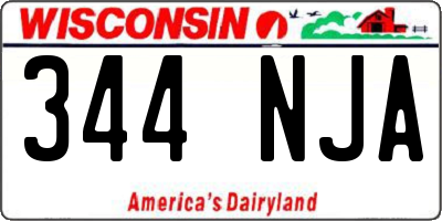 WI license plate 344NJA