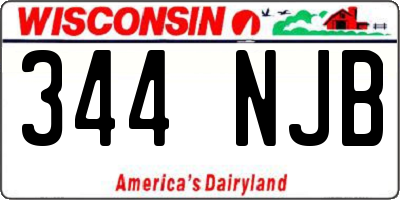WI license plate 344NJB