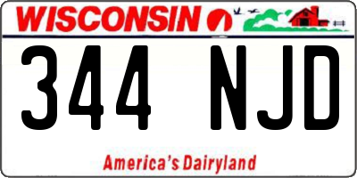 WI license plate 344NJD