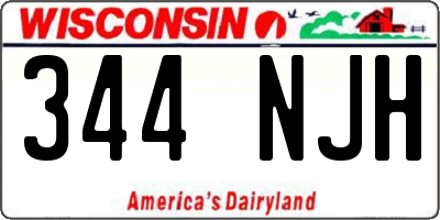 WI license plate 344NJH