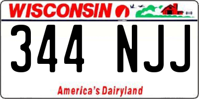 WI license plate 344NJJ