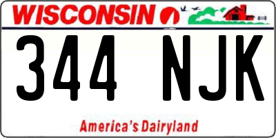 WI license plate 344NJK