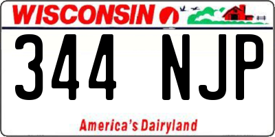 WI license plate 344NJP