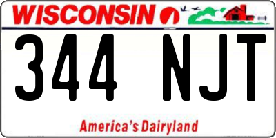 WI license plate 344NJT