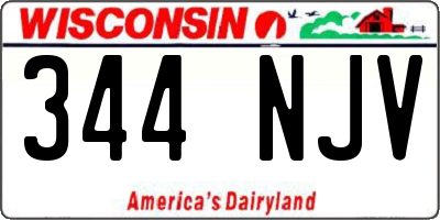 WI license plate 344NJV