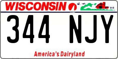 WI license plate 344NJY