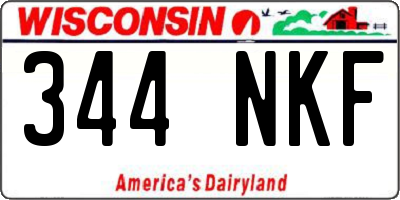 WI license plate 344NKF