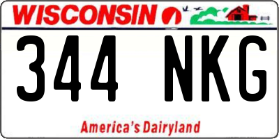 WI license plate 344NKG